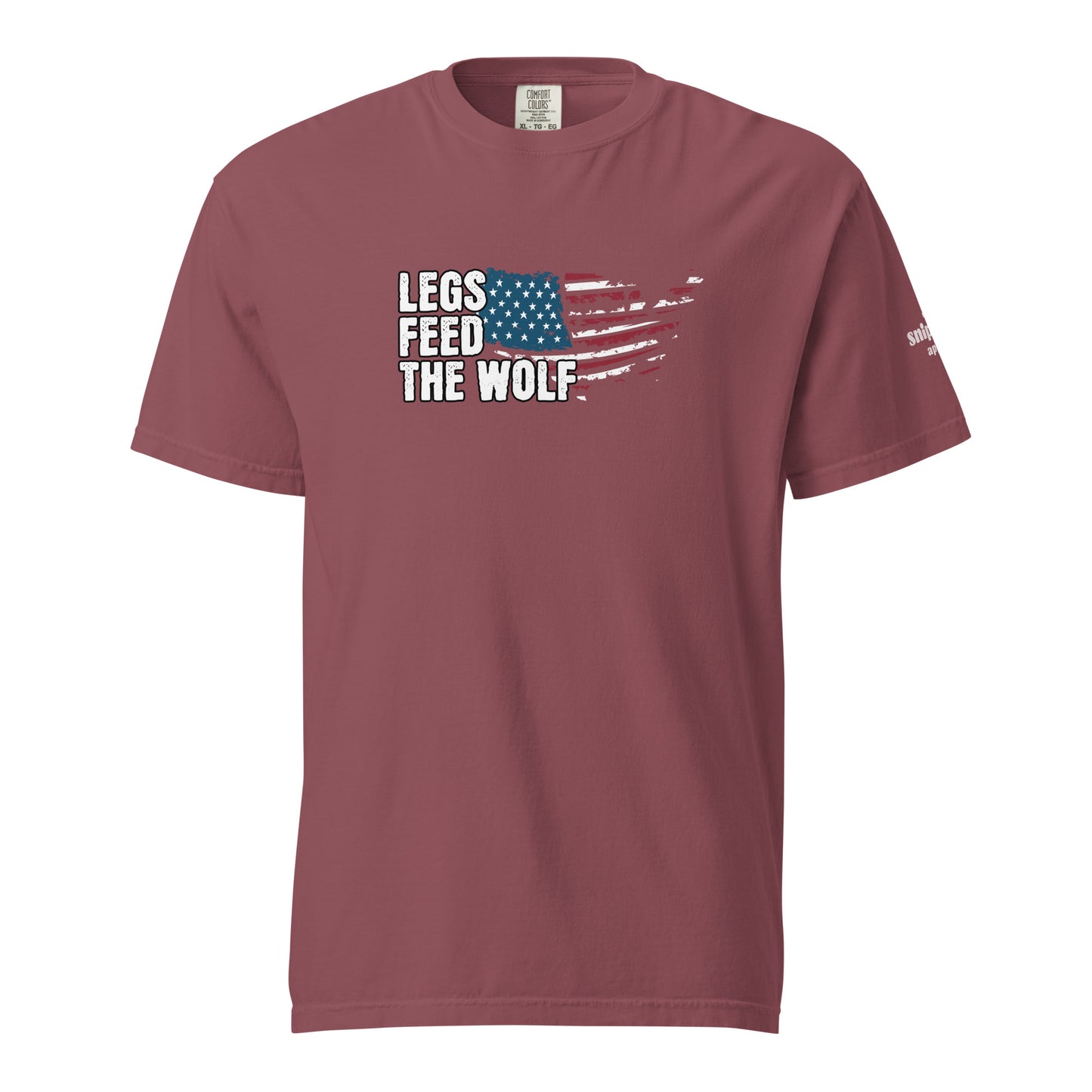 Legs Feed The Wolf Flag Heavy Tee